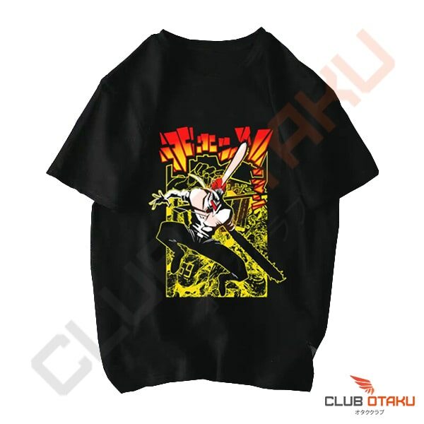 T-shirt Chainsaw Man - Demon Tronçonneuse - Noir