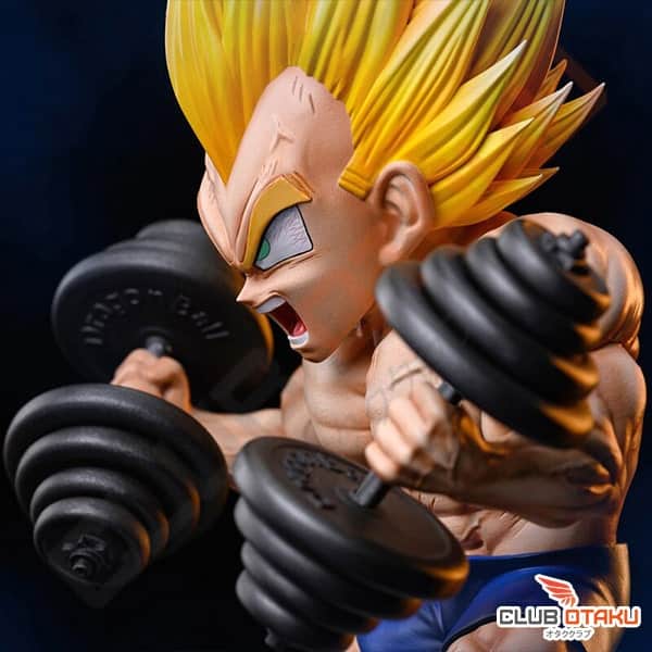 Figurine Dragon Ball Z - Vegeta Halteres Musculation - 17 cm