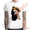 t-shirt one piece - Luffy drapeau chibi