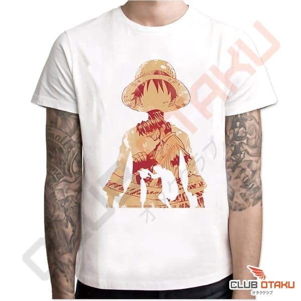 t-shirt one piece - Luffy et Shanks