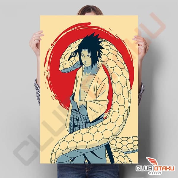 Affiche - Poster Vintage - Naruto - Sasuke Uchiwa
