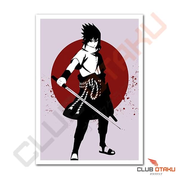Poster Naruto Style Japonais - Sasuke Uchiwa