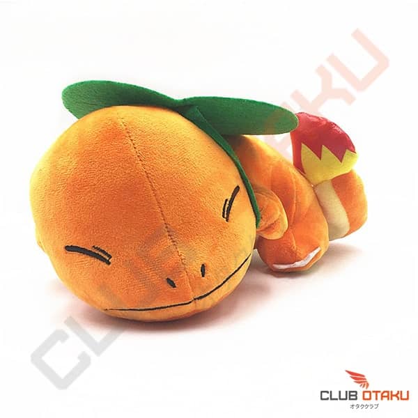 accessoire pokemon peluche pour enfant pokémon - salamèche - feuille - 28 cm