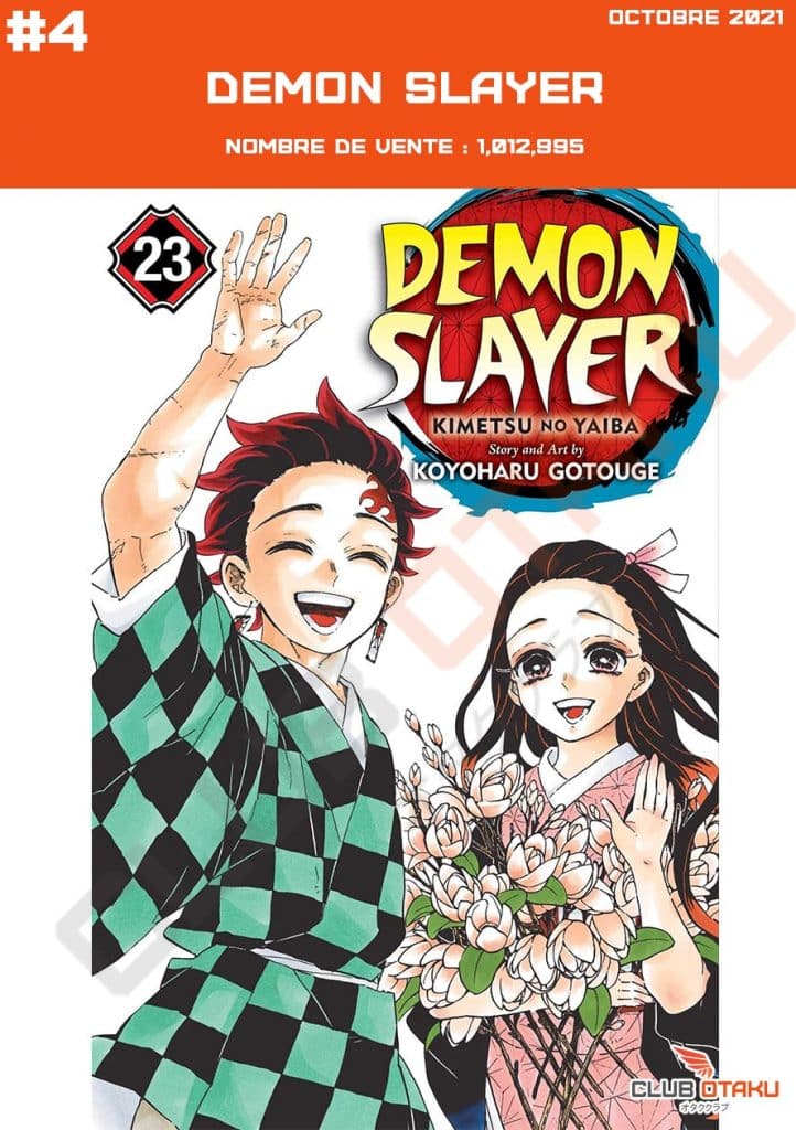 classement vente manga au japon octobre 2021