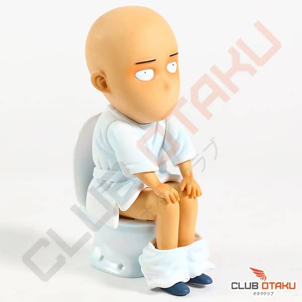 figurine one punch man - saitama toilettes - 15 cm