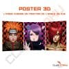 Poster 3D - Naruto - Pain - Konan - Nagato - 29,5 x 35,5cm