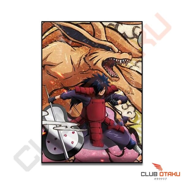 Poster Naruto Affiche Murale - Madara Uchiwa Kurama - 8 Tailles Disponibles