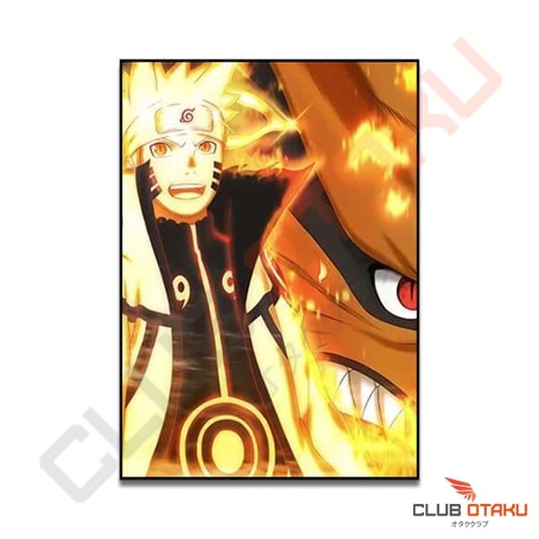 Poster Naruto Affiche Murale - Naruto Uzumaki Kurama - 8 Tailles Disponibles