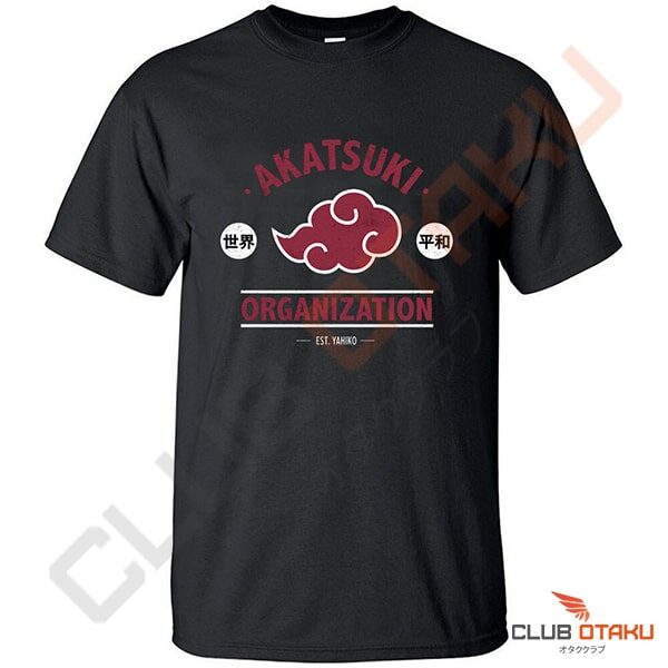 T-shirt Naruto - Akatsuki Organization - Noir