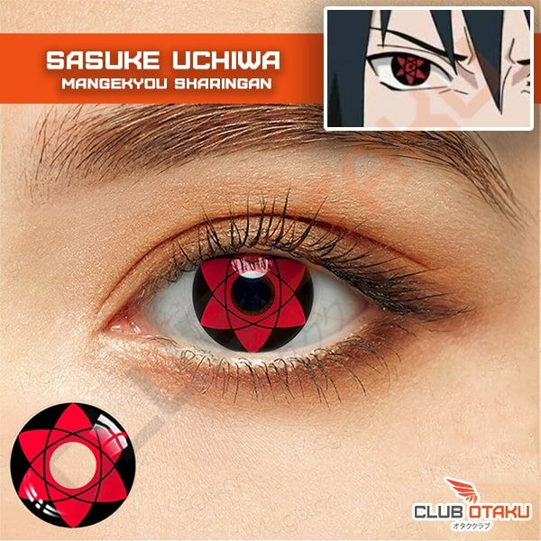 lentille de contact naruto - sasuke uchiwa - mangekyou sharingan